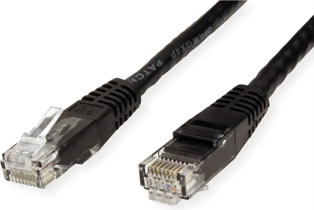 VALUE Patchkabel Cat.6 UTP (Class E), zwart, 1,5 m