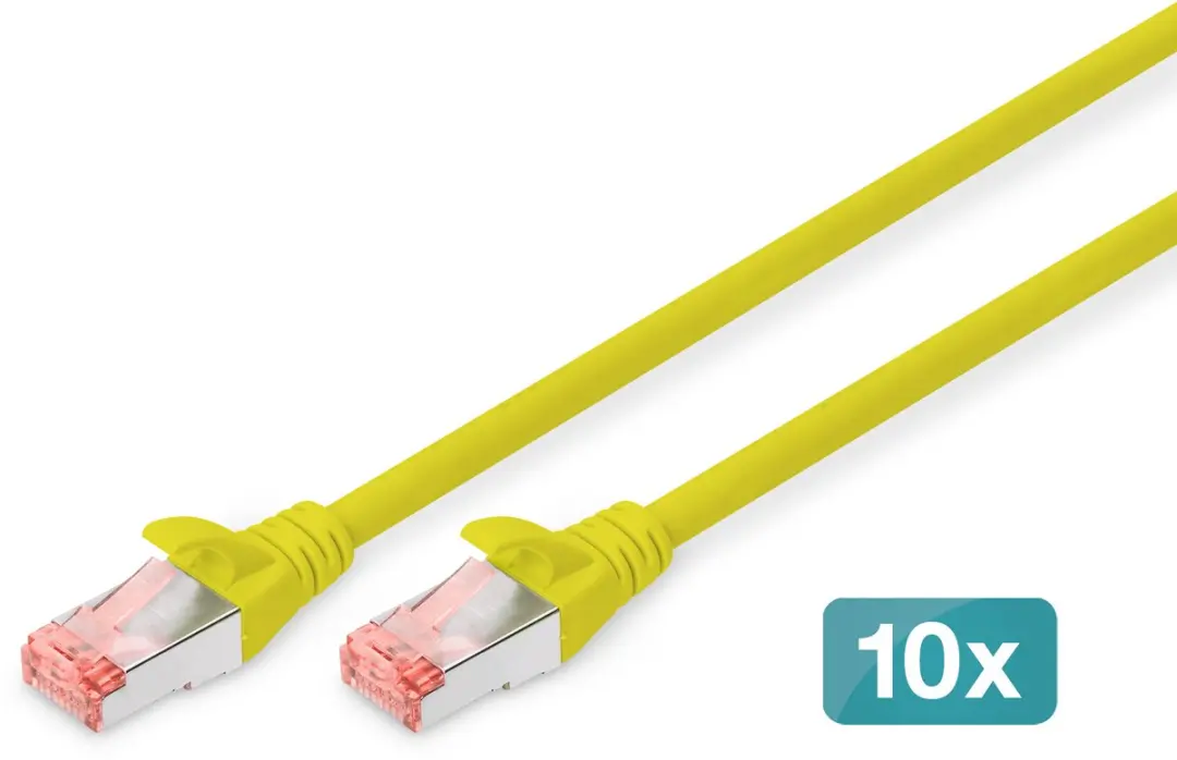 Digitus DK-1644-010-Y-10 Netwerkkabel Geel 1m Cat6 S/FTP