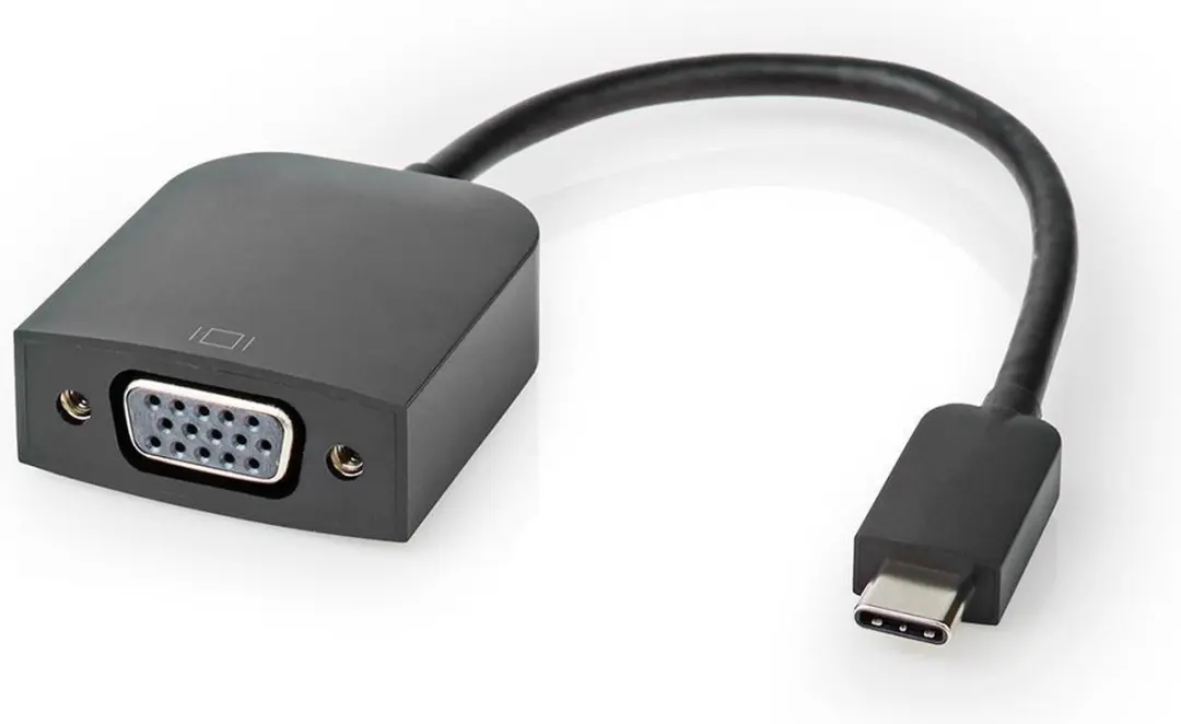 Nedis CCGP64852BK02 USB-C naar VGA Adapter - 1920x1200 - 5 Gbps - 20cm - Zwart