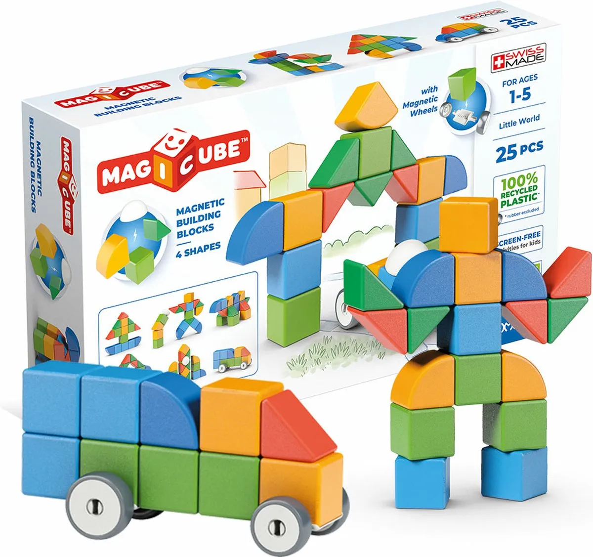 Geomag MagiCube Magnetische Bouwblokken 25-delig - Multikleur