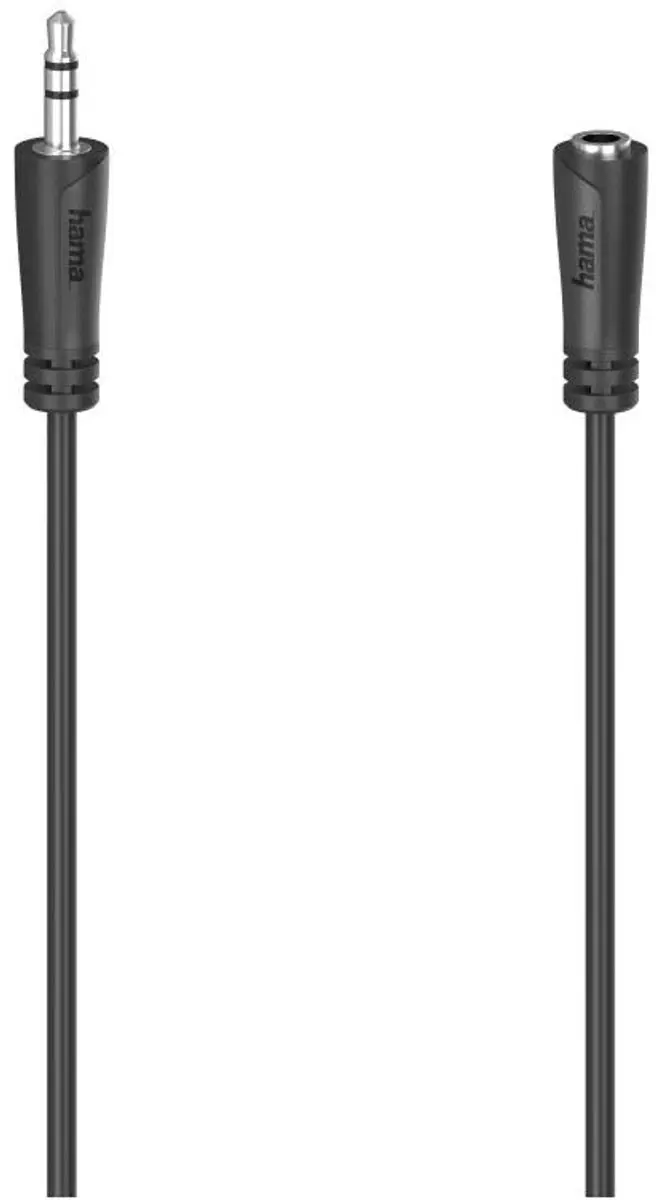 Hama Audioverlengkabel 3,5mm Jack - 3m - Zwart