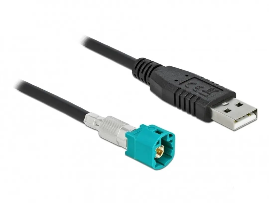 Delock HSD Z naar USB 2.0 Type-A Kabel 1m - Zwart