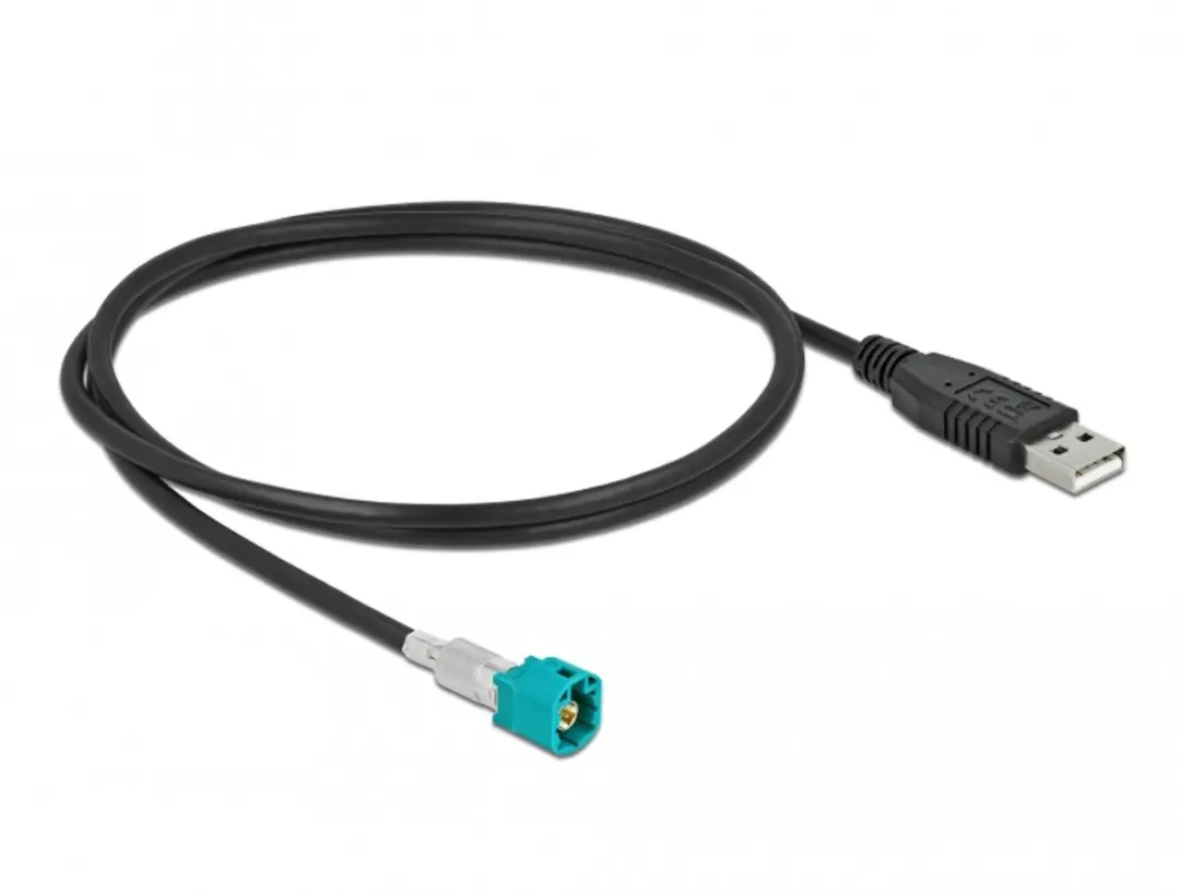 Delock HSD Z naar USB 2.0 Type-A Kabel 1m - Zwart