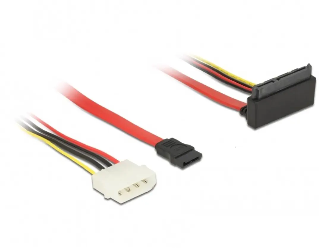 Delock SATA Haaks naar SATA & Molex Kabel 6 Gbit/s
