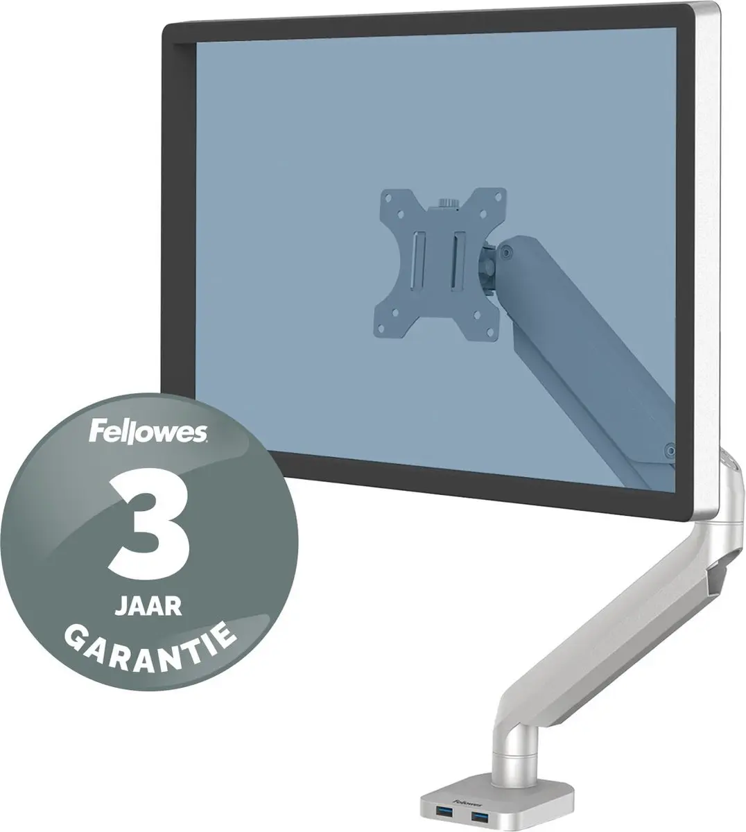 Fellowes Platinum Serie 8056401 Monitorarm - 1 Scherm tot 27 inch - 8 kg - Zilver