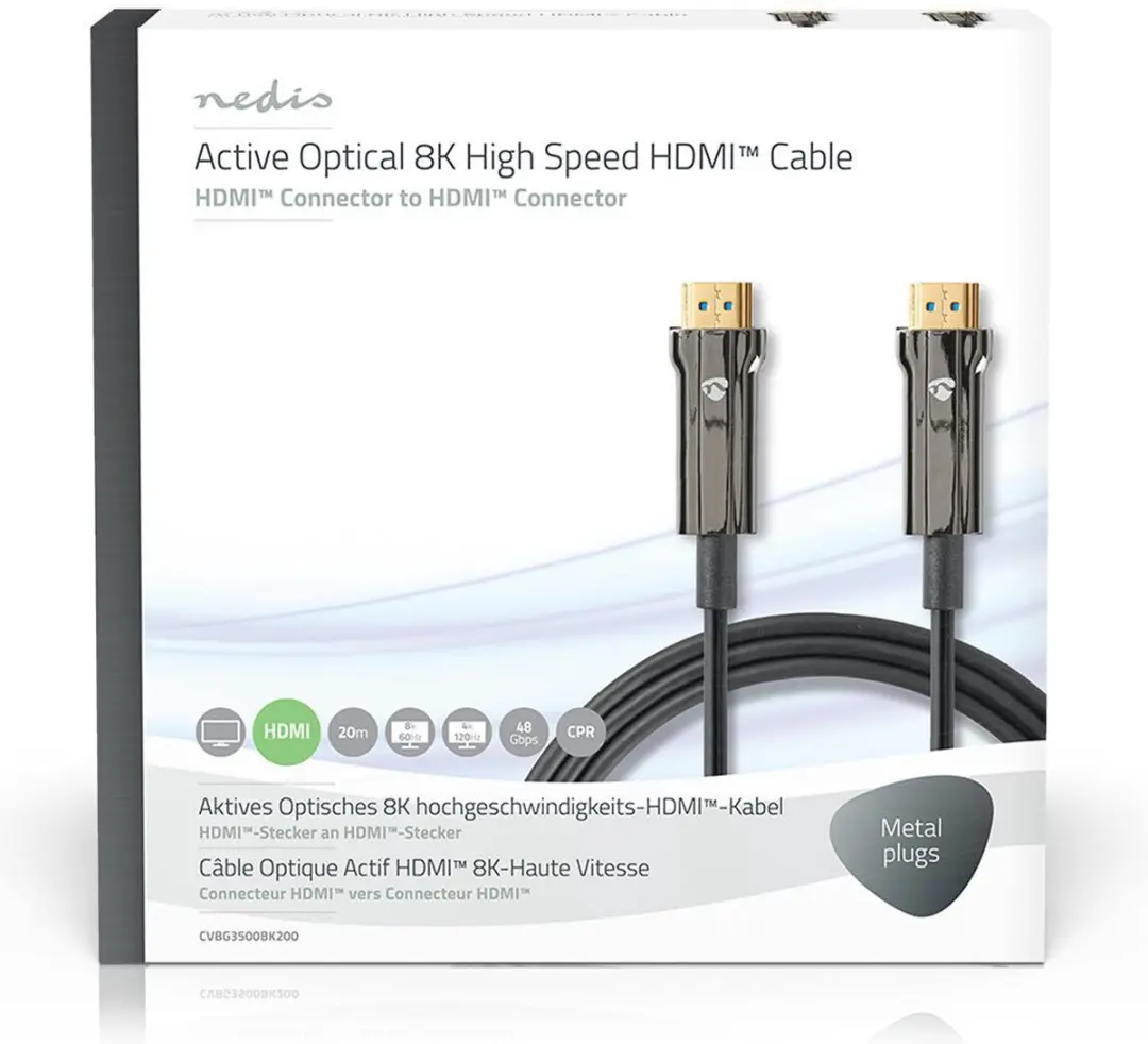 Nedis CVBG3500BK200 HDMI-Kabel 8K 48Gbps 20m - Zwart