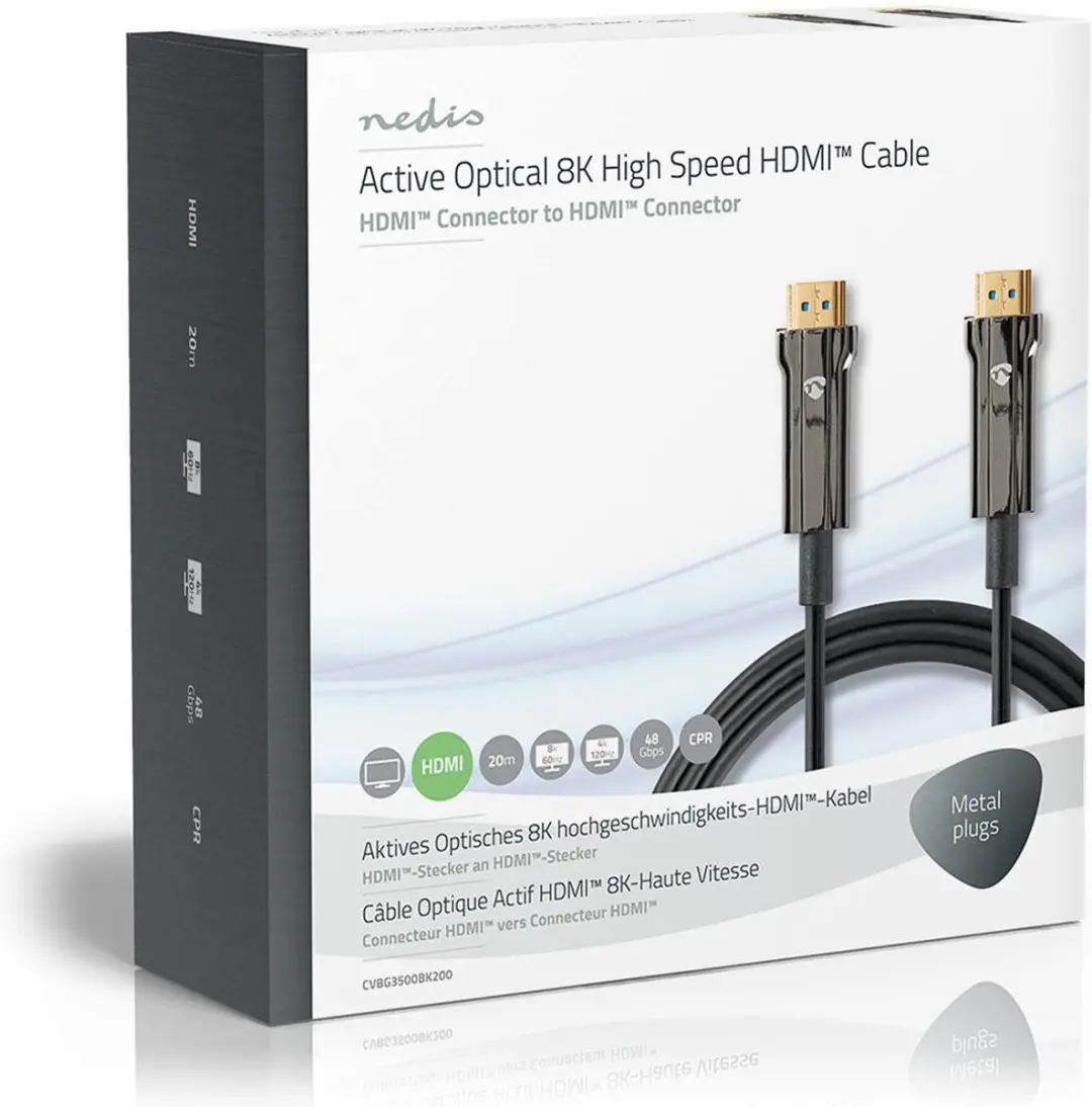 Nedis CVBG3500BK200 HDMI-Kabel 8K 48Gbps 20m - Zwart