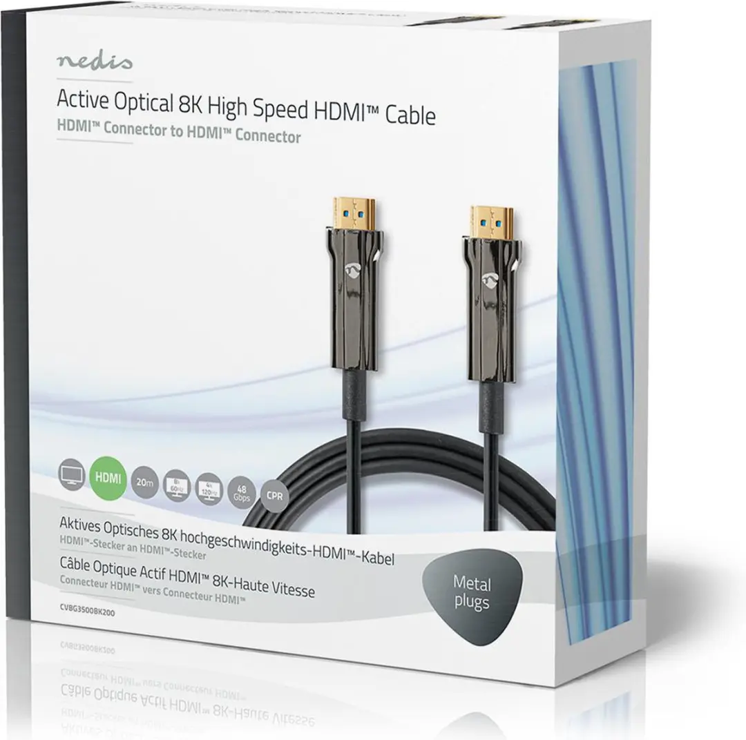 Nedis CVBG3500BK200 HDMI-Kabel 8K 48Gbps 20m - Zwart