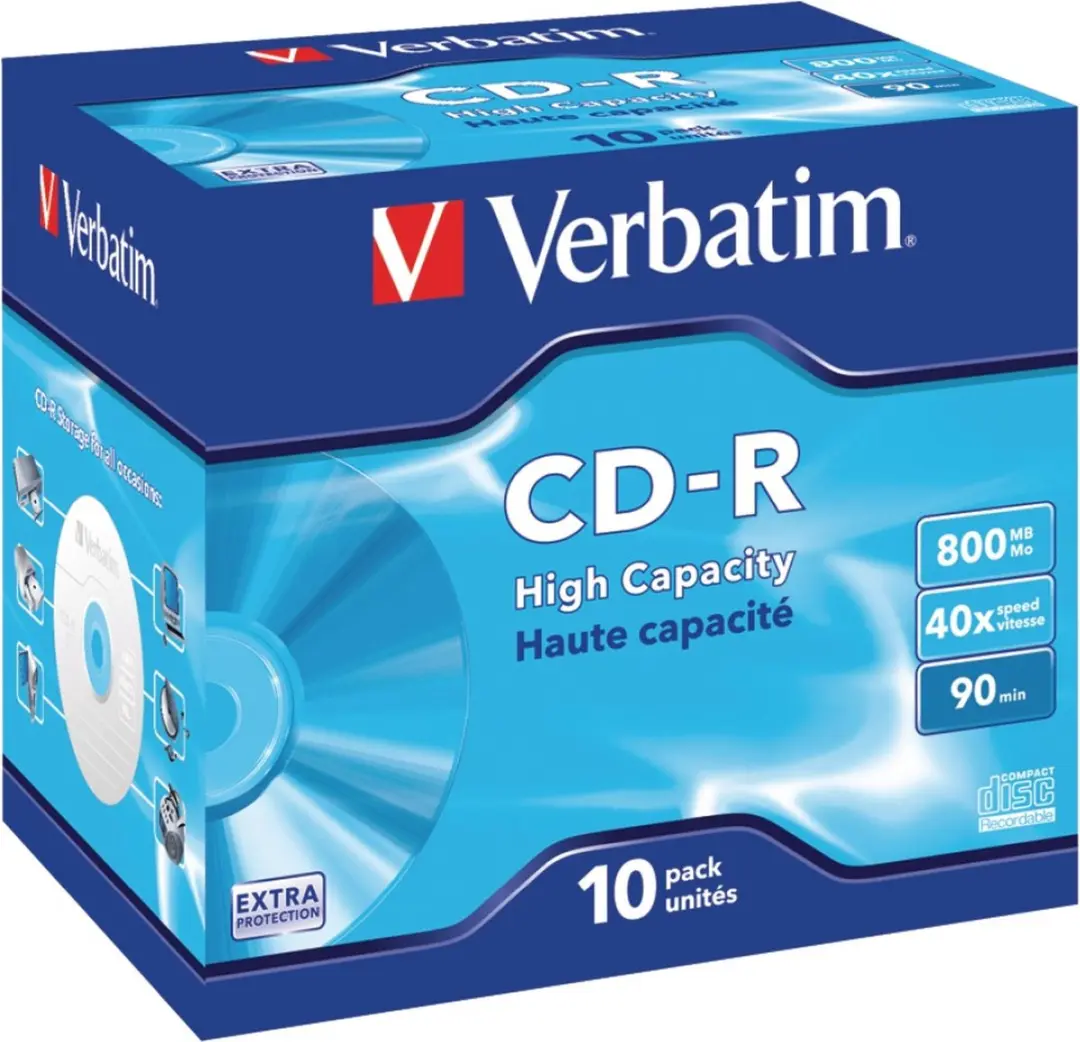 Verbatim 43428 CD-R Schijven - 800MB - 10 Stuks