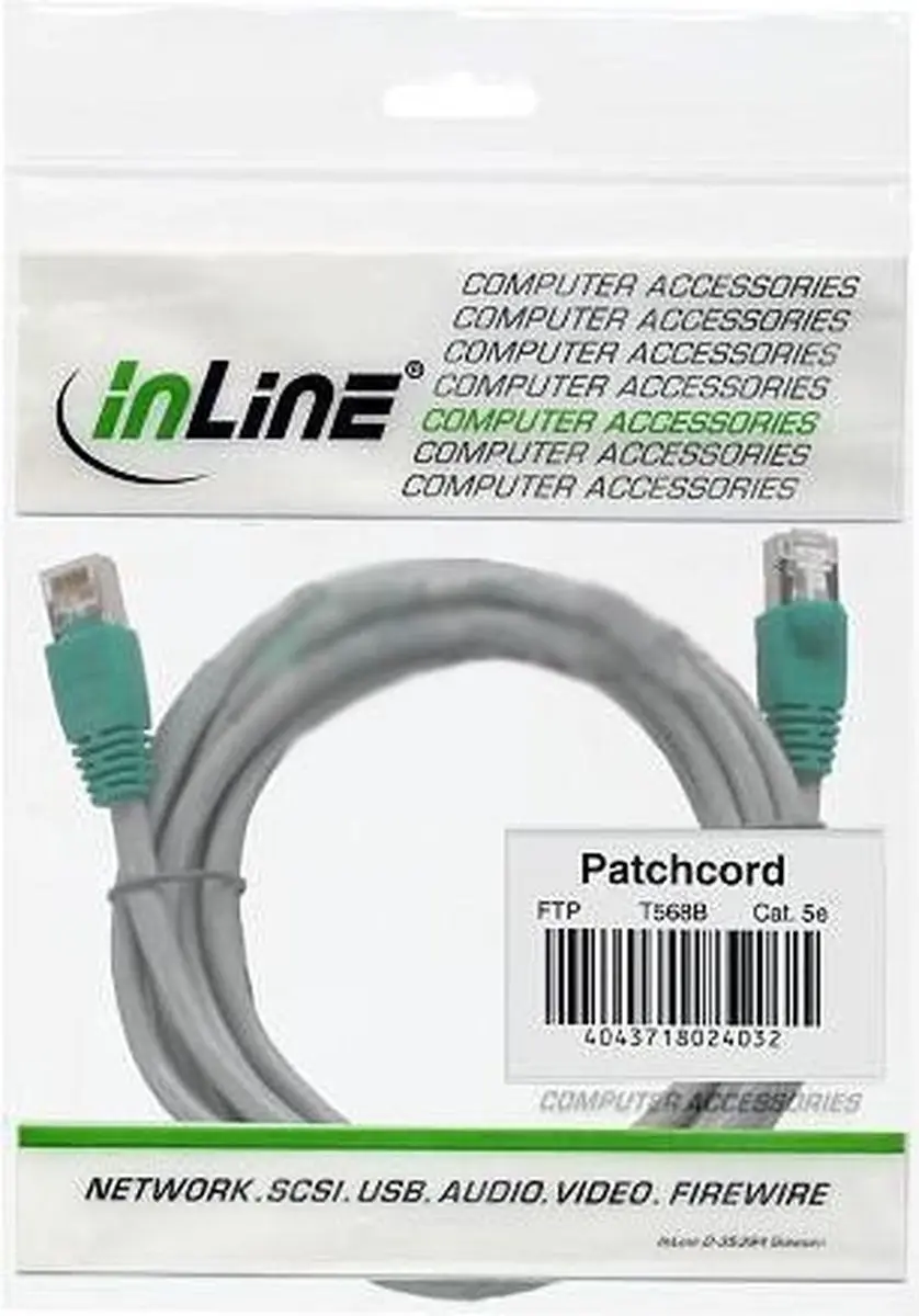 InLine Crossover Patchkabel Cat.5e SF/UTP 5m - Grijs
