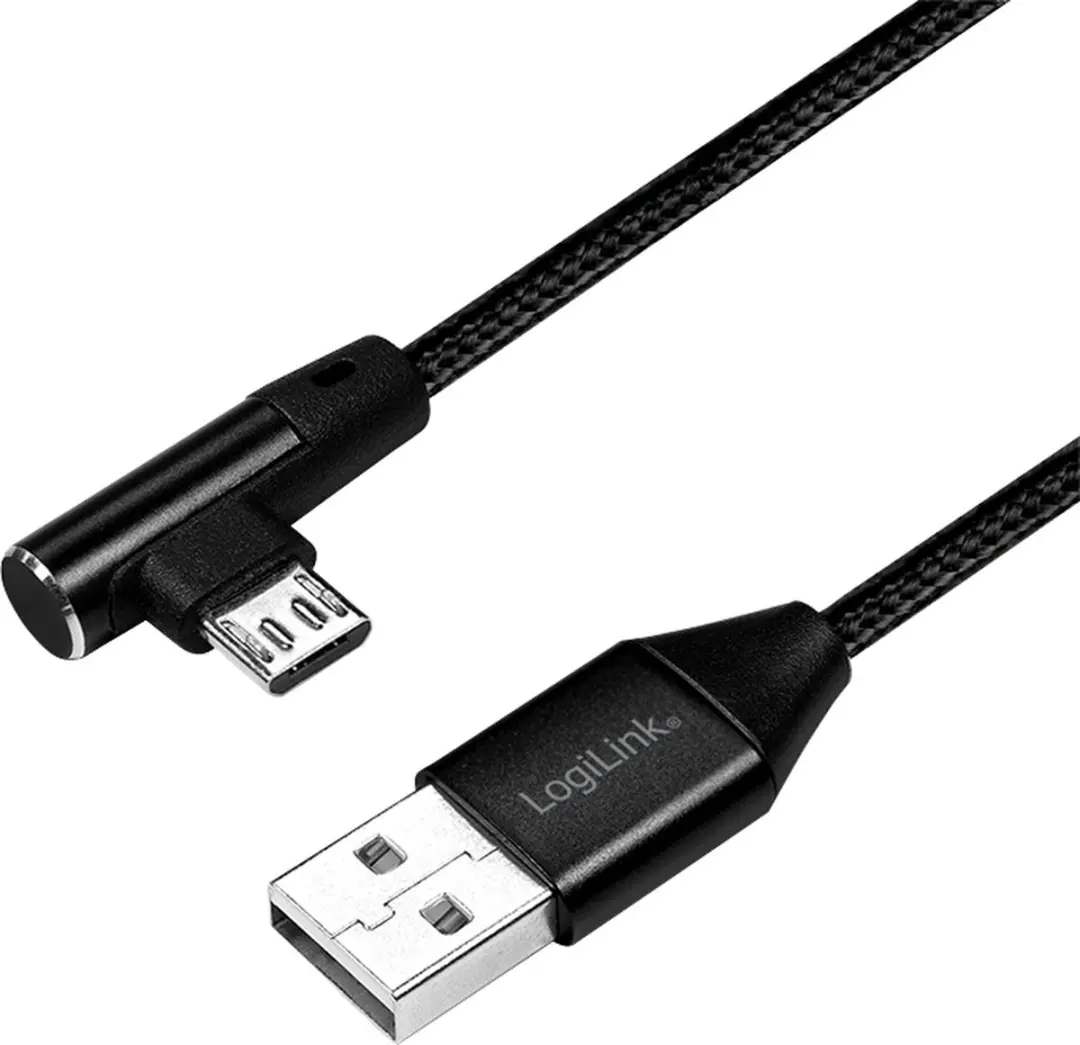 Logilink CU0142 USB A naar Micro USB B Hoekkabel 1m