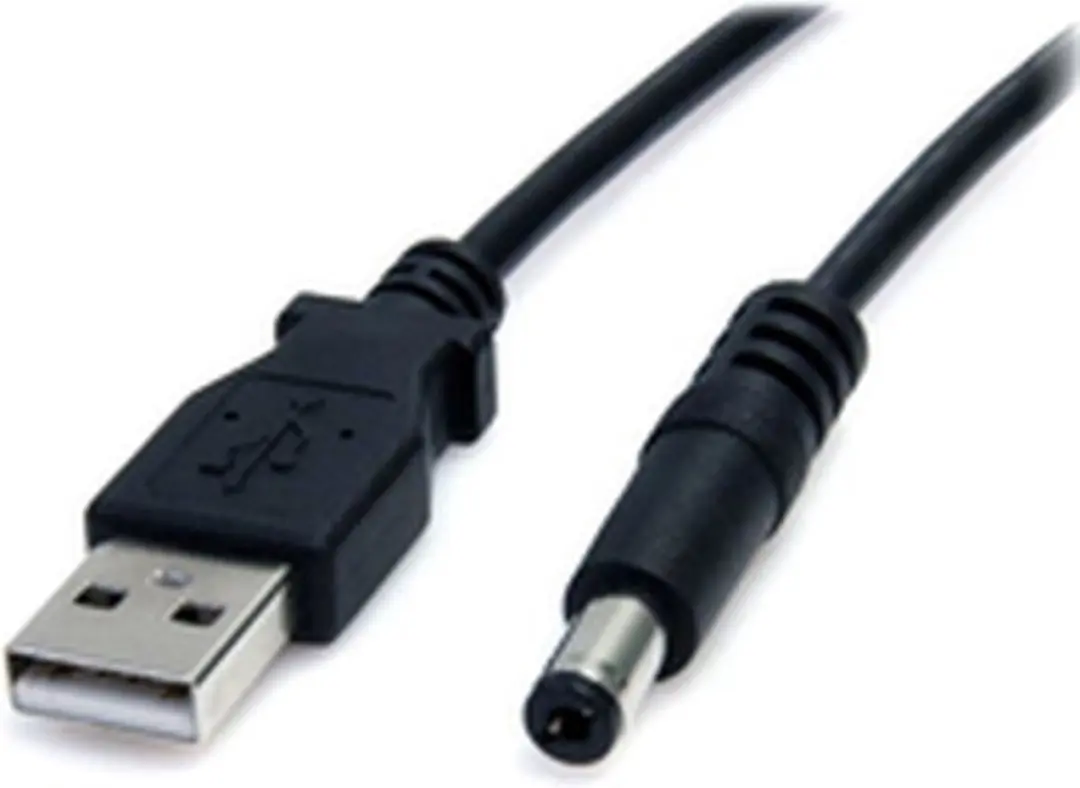 Startech USB naar 5,5mm Voedingskabel M-connector 91cm - Zwart