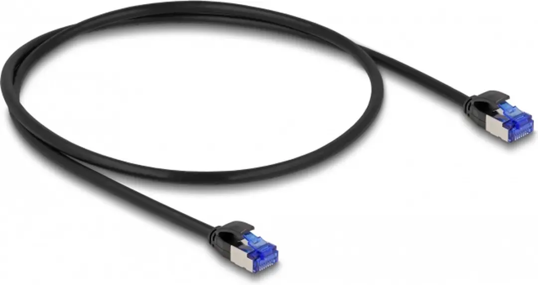 Delock RJ45 Cat.6A S/FTP Kabel 0.5m - Zwart