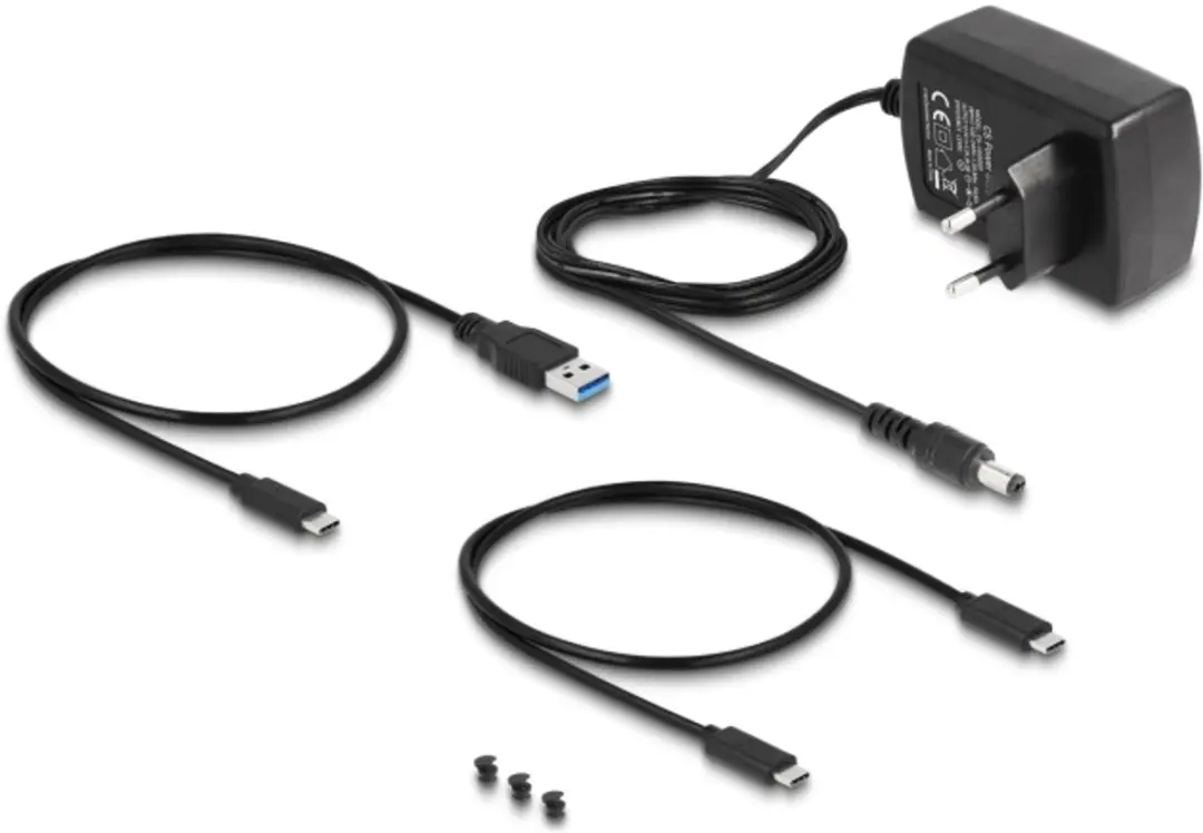 Delock 64252 USB Type-C Converter - M.2 NVMe & SATA SSD/HDD - Klonenfunctie - Zwart