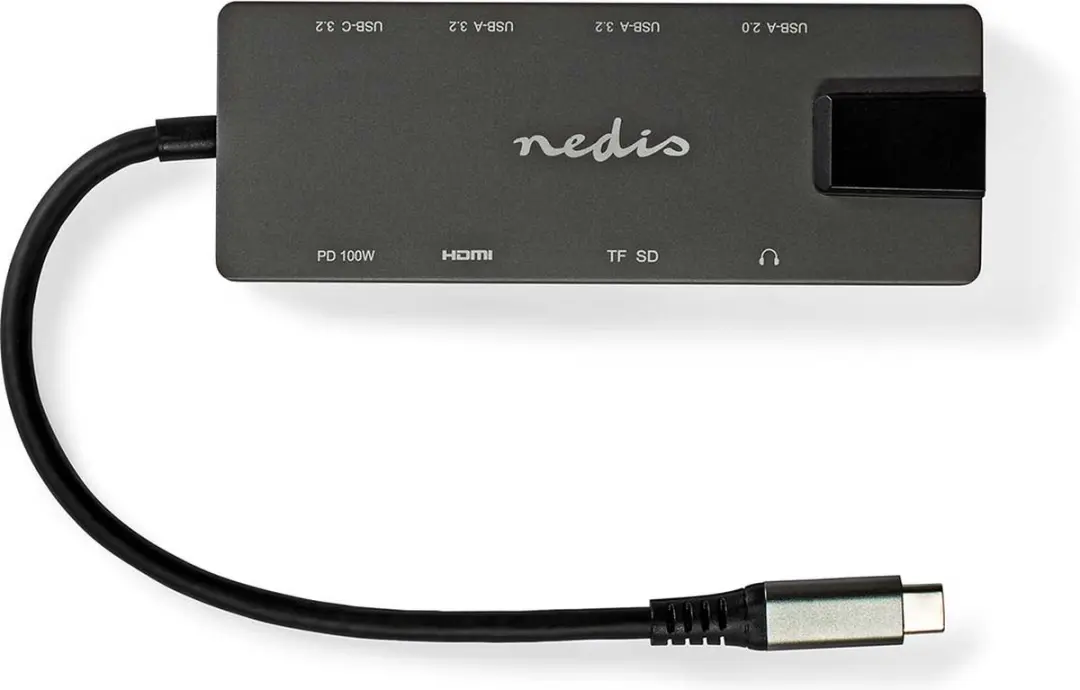 Nedis USB Multi-Port Adapter 10-in-1 CCBW64775AT02 - Antraciet
