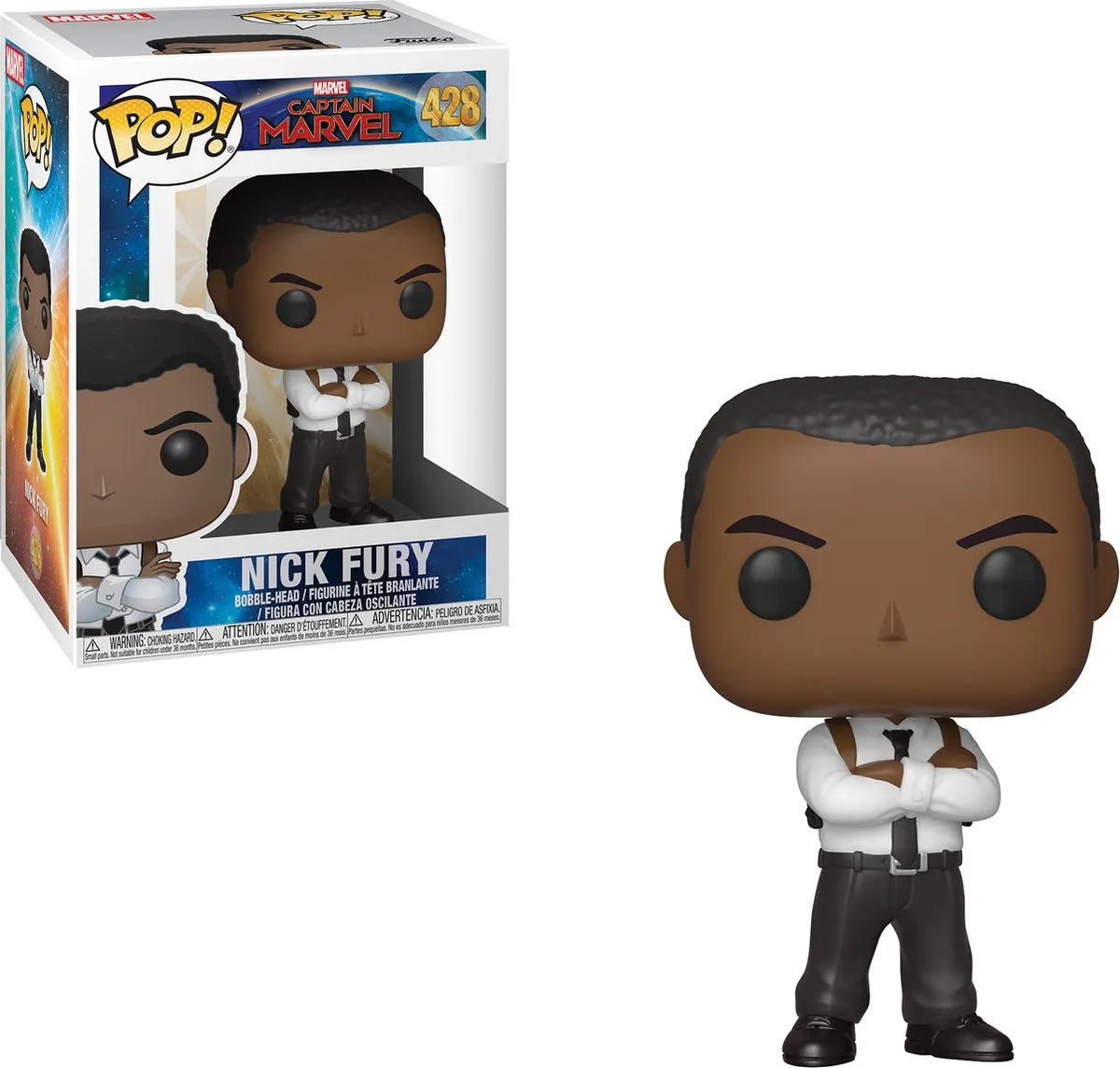 Funko Pop! Captain Marvel Nick Fury Suit FUN36351 - Vinylfiguur 9cm - Multi