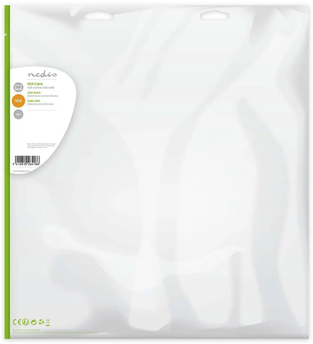 Nedis VGA-Kabel CCGP59000BK150 - 15m - Zwart