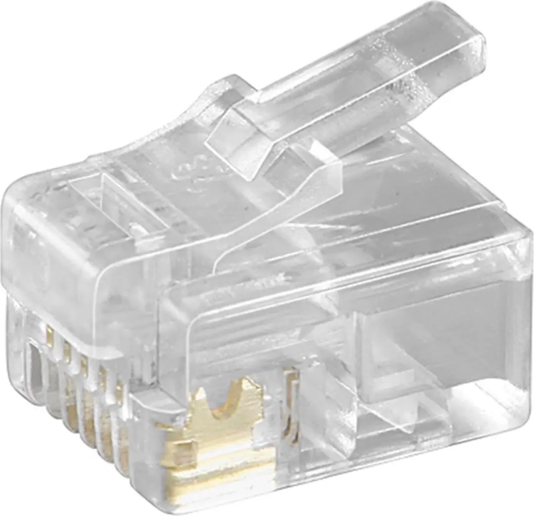 Goobay RJ12 6P6C Krimpconnectoren - 10 Stuks Transparant