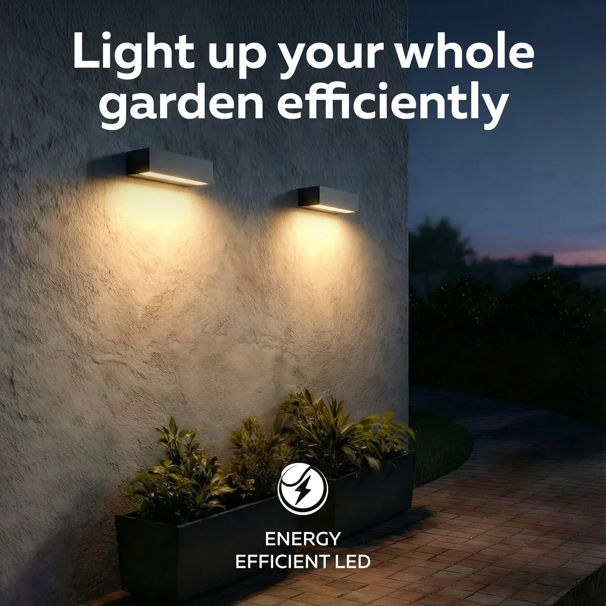 Calex Modena Outdoor Wandlamp 9.3W - 890 Lumen - Zwart - 2 Stuks - afbeelding 6 van 6