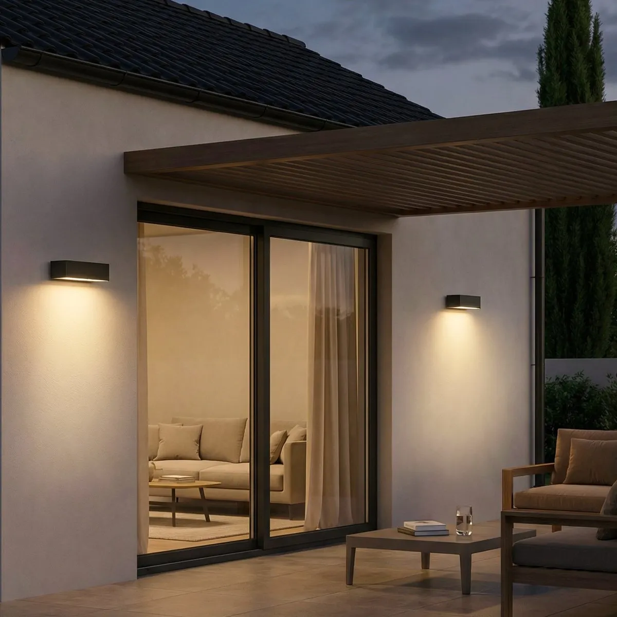 Calex Modena Outdoor Wandlamp – Downlight – 9.3W Geïntegreerde LED – 890 Lumen – 2700K Warm Wit – IP65 – 260 mm – 220–240V – Zwart