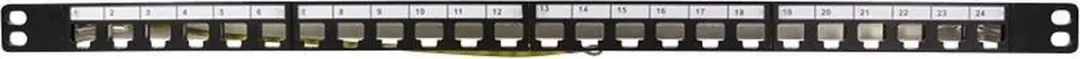 Logilink 19" Patch Panel 0,5U 24 Keystone - Zwart - afbeelding 2 van 4