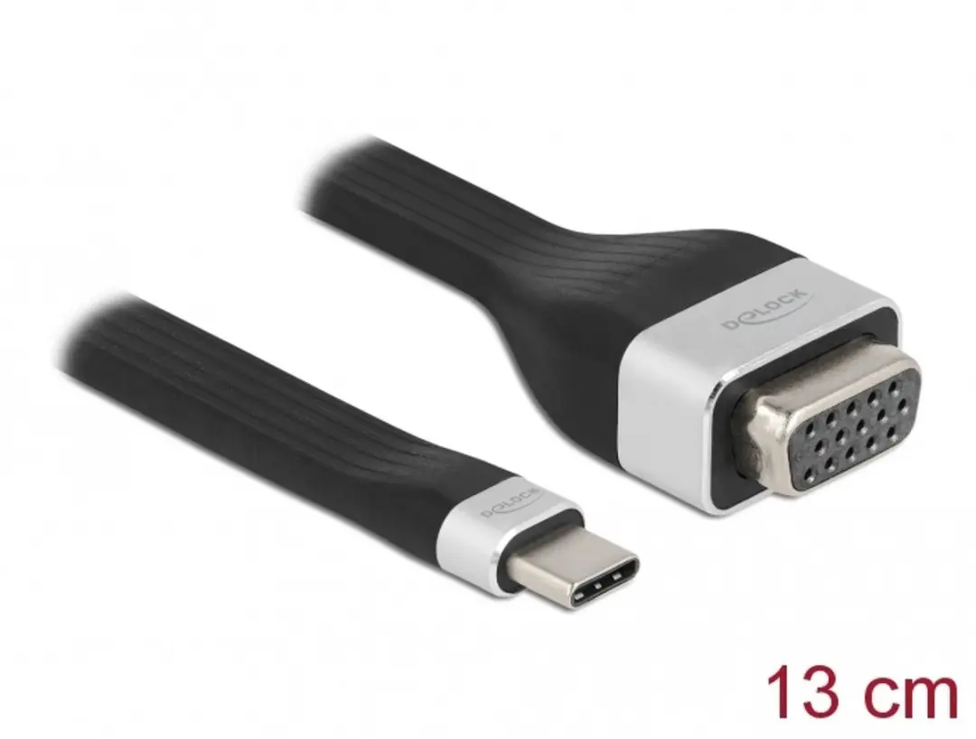 Delock USB Type-C naar VGA Kabel 13cm