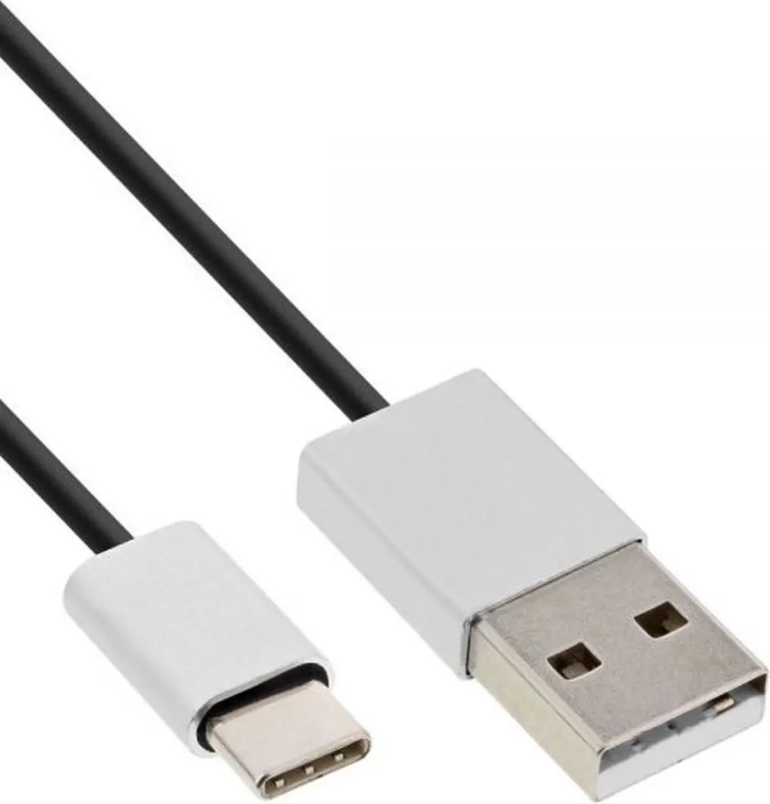 InLine USB-C naar USB-A Kabel 1,5m - Zwart