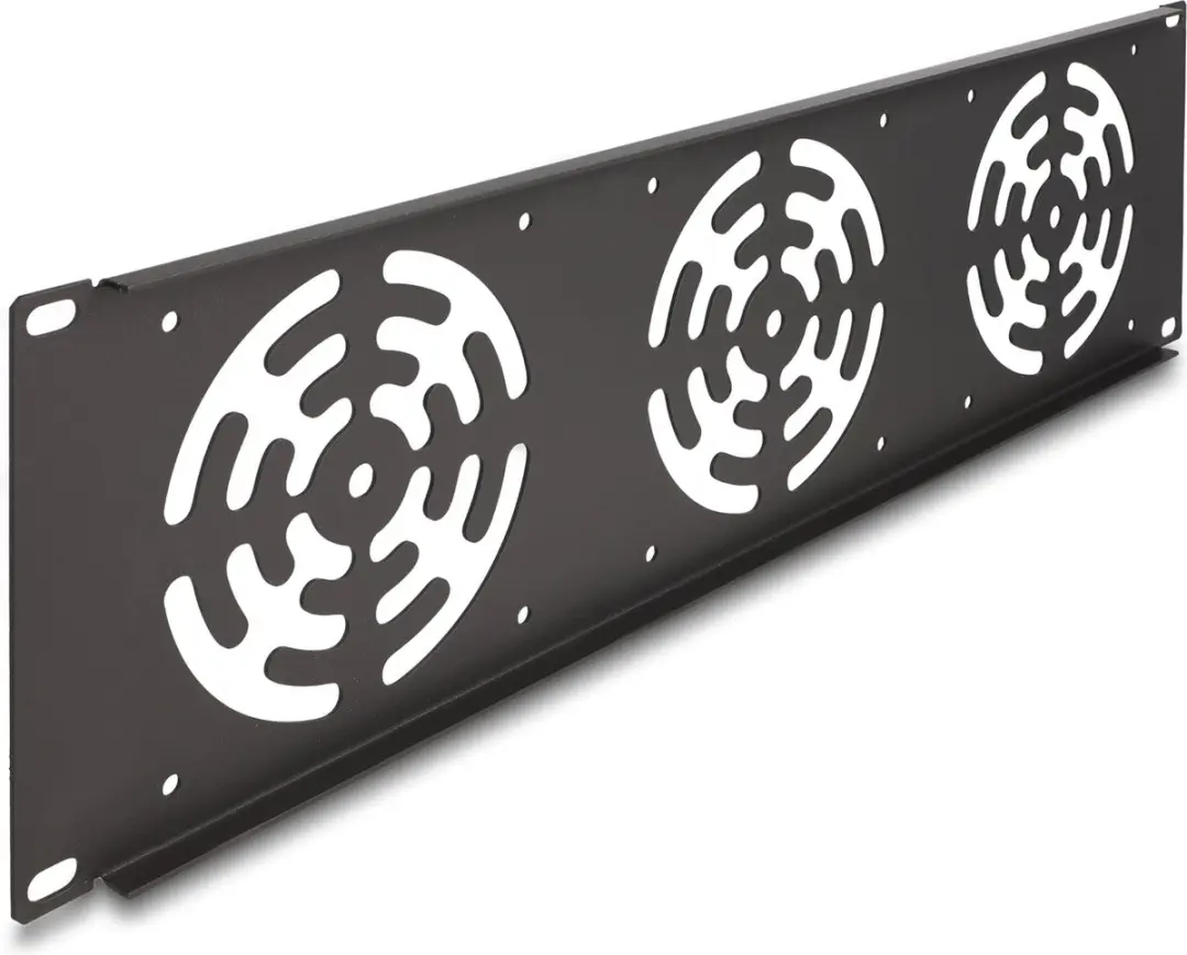 Delock 19 inch Ventilatiepaneel 3U - 3x 120mm - Zwart