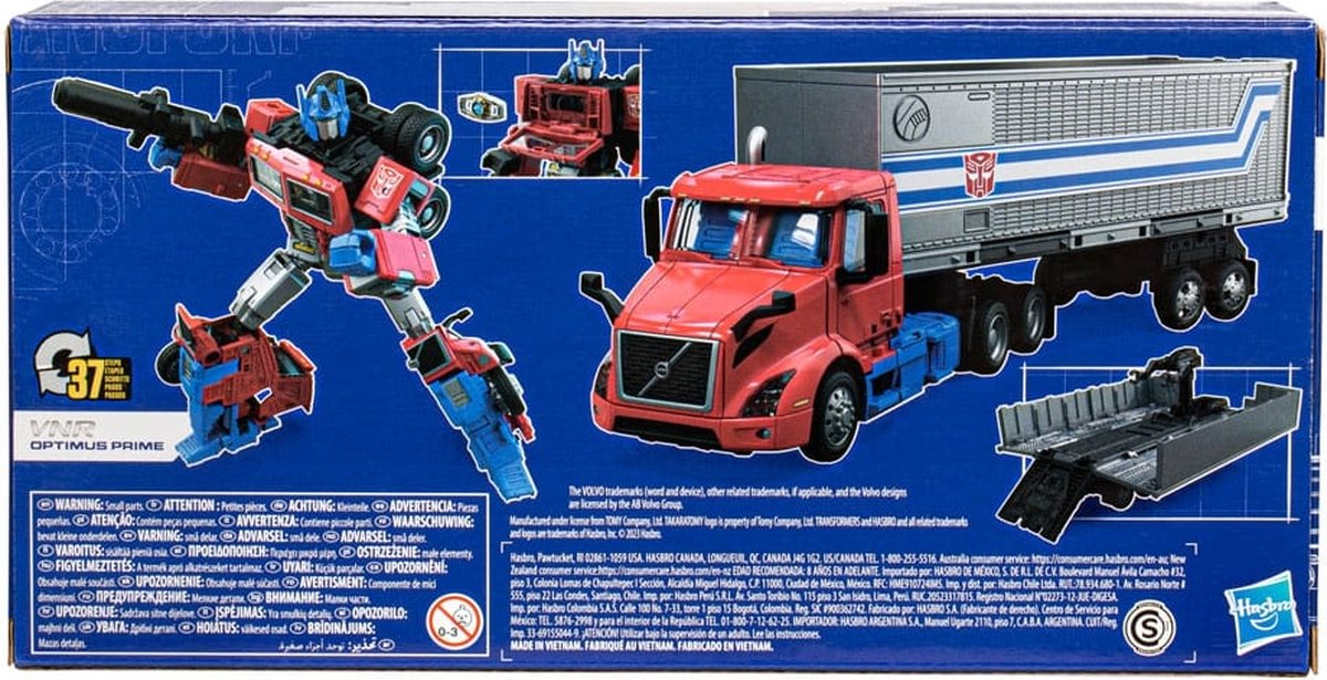 Hasbro Optimus Prime VNR Volvo Transformers - 17 cm figuur rood