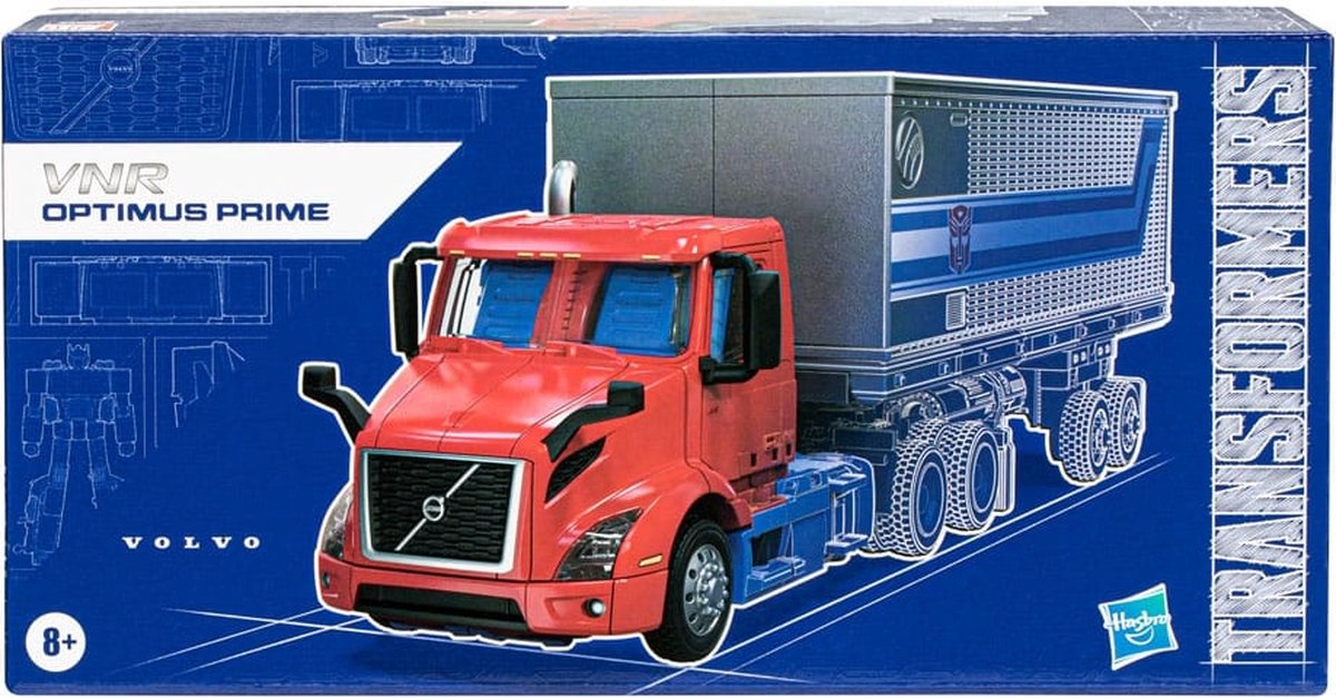 Hasbro Optimus Prime VNR Volvo Transformers - 17 cm figuur rood