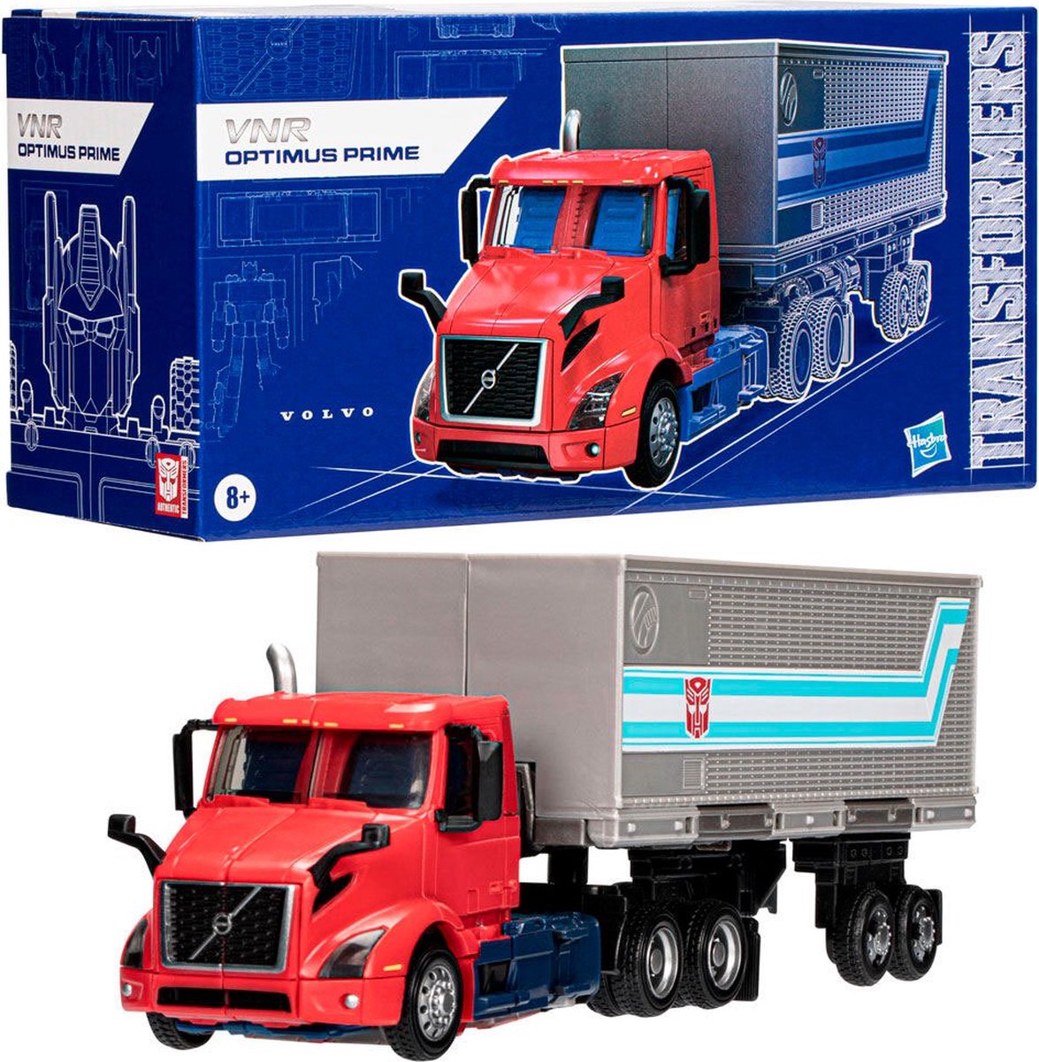 Hasbro Optimus Prime VNR Volvo Transformers - 17 cm figuur rood