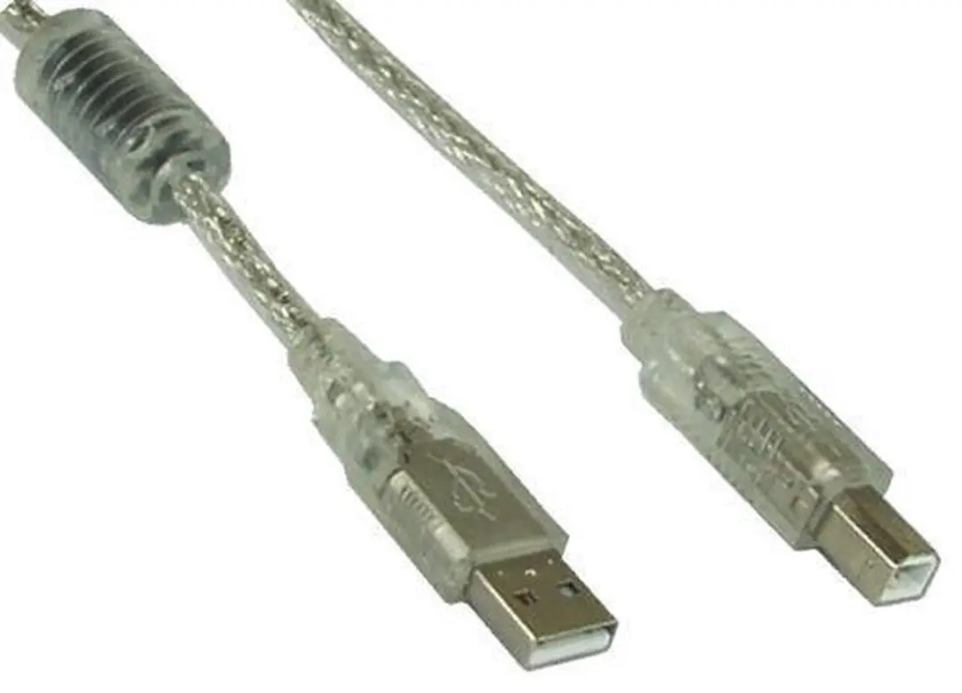 InLine USB naar USB-B Kabel 2.0 - 5m - Transparant