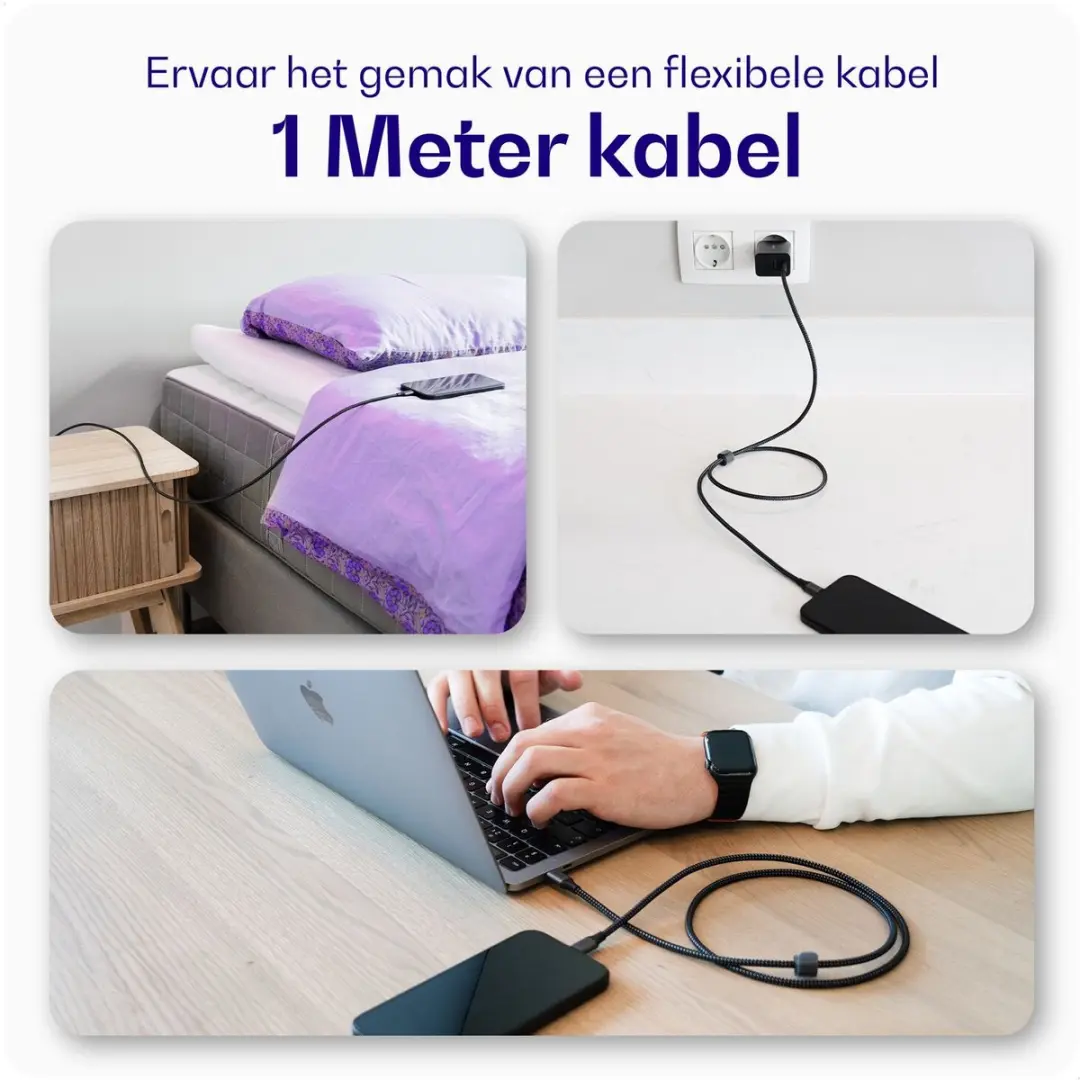 Buddi Flex USB-A naar Lightning Kabel 12W 1M - Wit