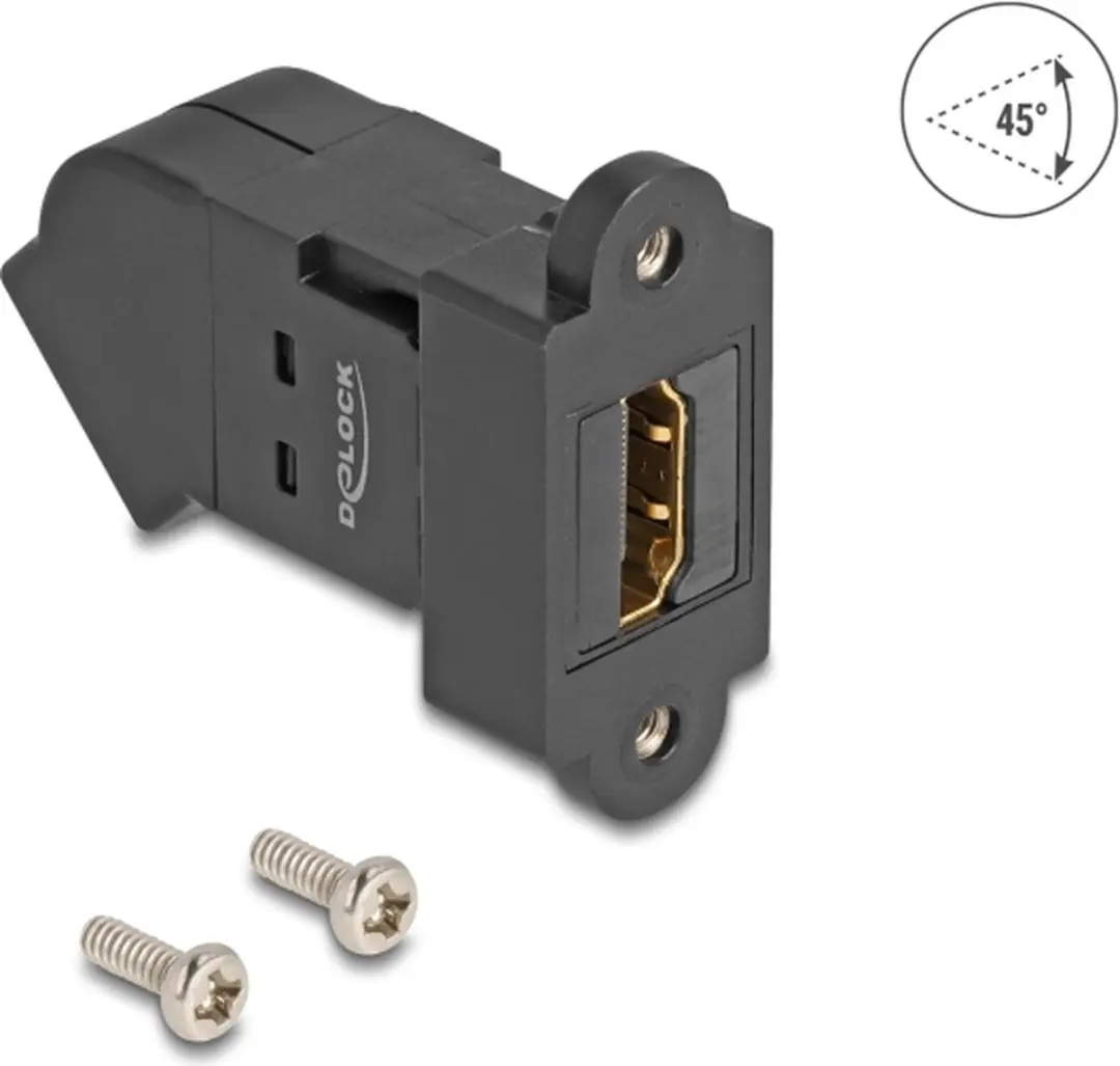 Delock HDMI 2.1 Haaks Keystone Module 8K 60Hz - Zwart