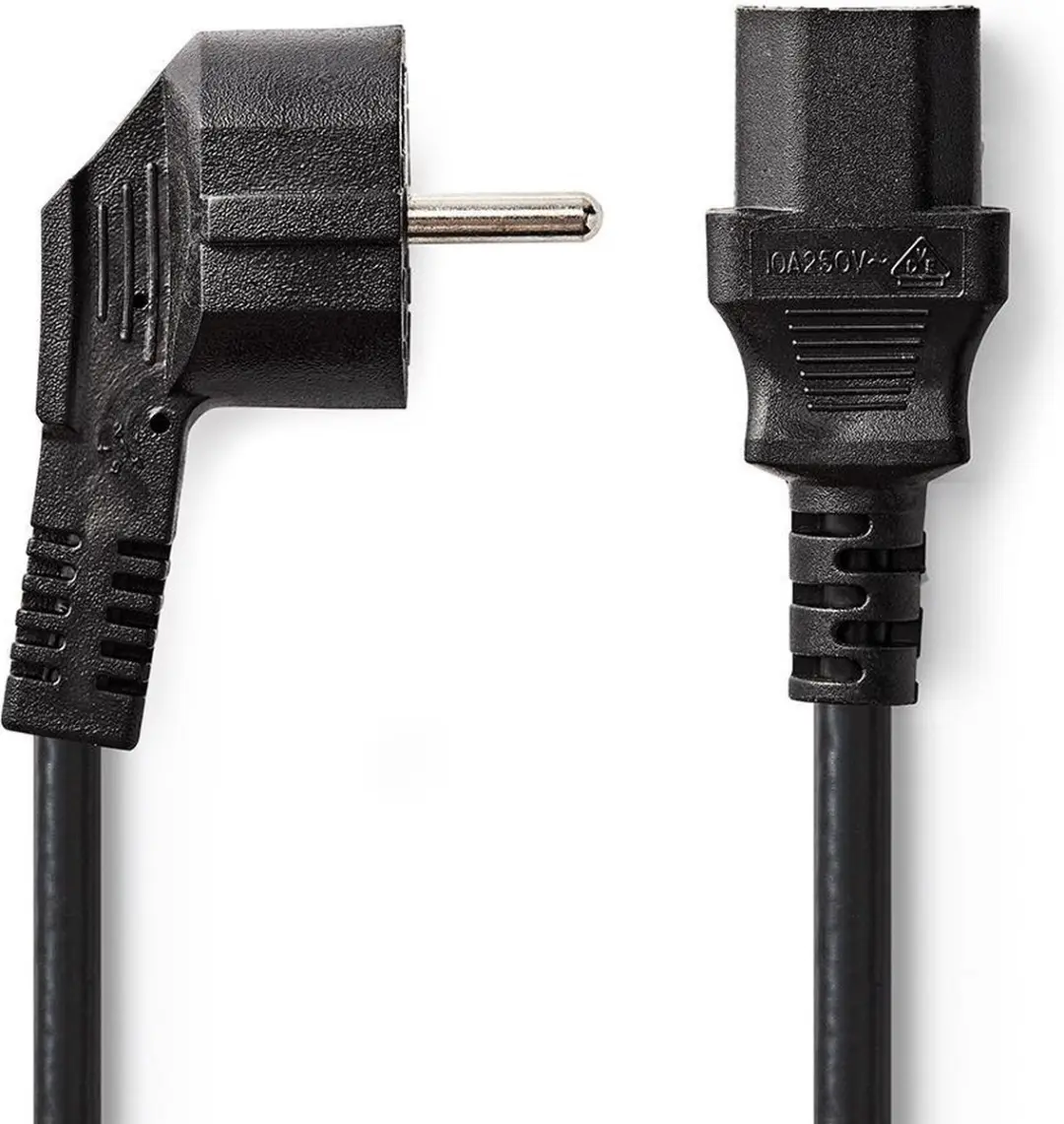 Nedis Stroomkabel Type F CEGL10000BK20 - 2m - Gehoekt