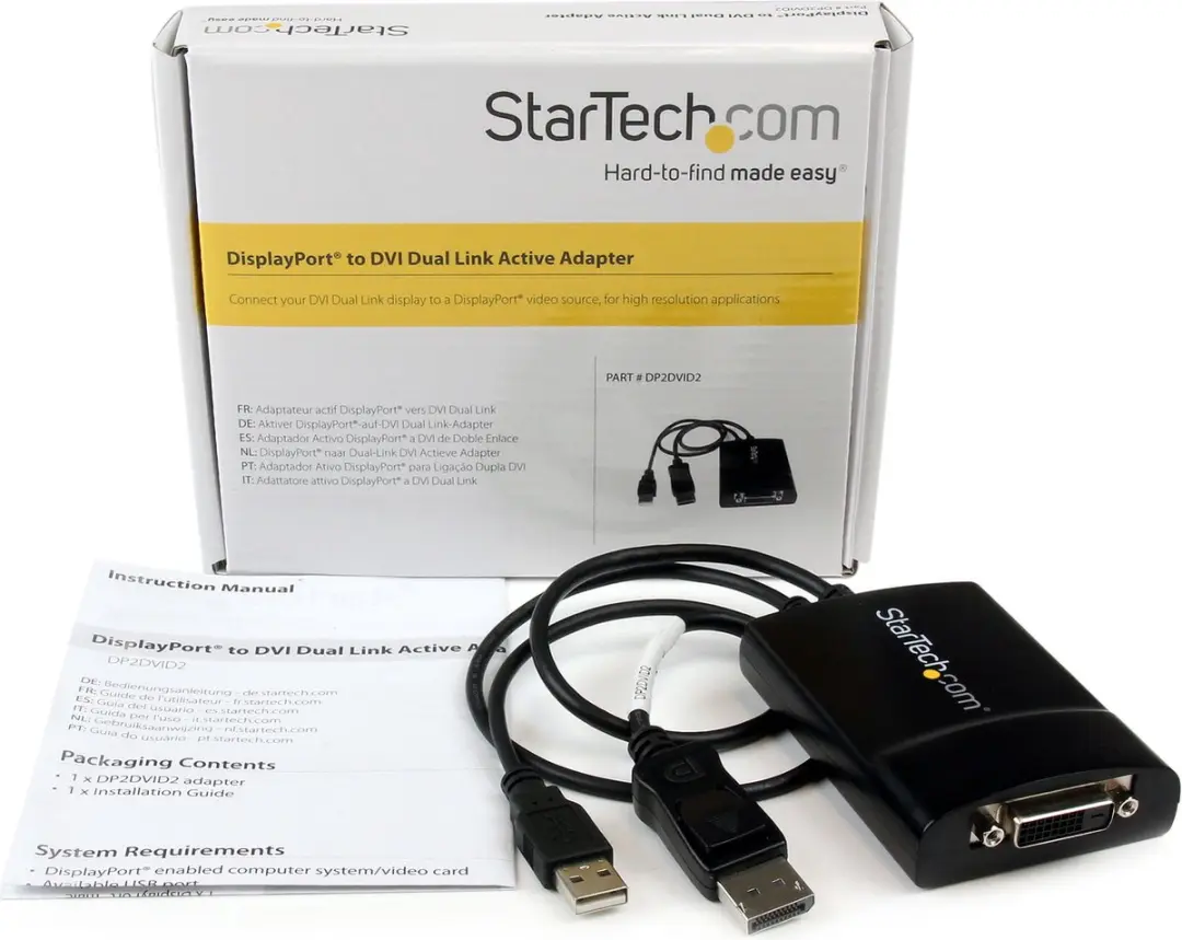 Startech DP2DVID2 DisplayPort naar DVI Adapter