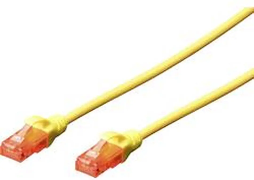 Digitus DK-1617-0025/Y Netwerkkabel CAT 6 Geel 25cm