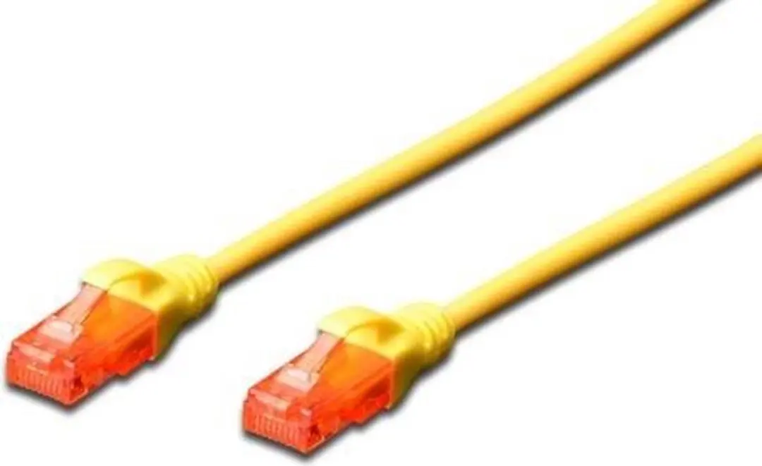 Digitus DK-1617-0025/Y Netwerkkabel CAT 6 Geel 25cm