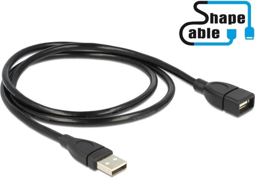 Delock USB Verlengkabel A - A Standaard 1.00m - Zwart
