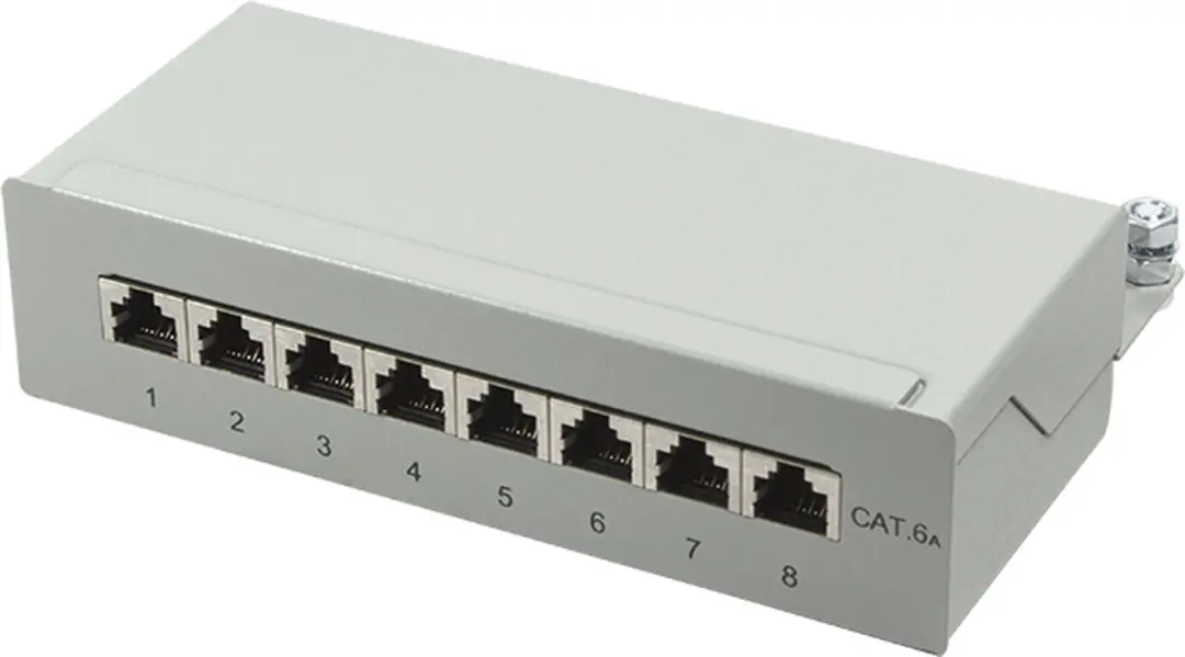 Logilink CAT6a Patch Panel 1U 8 Poorten - Grijs