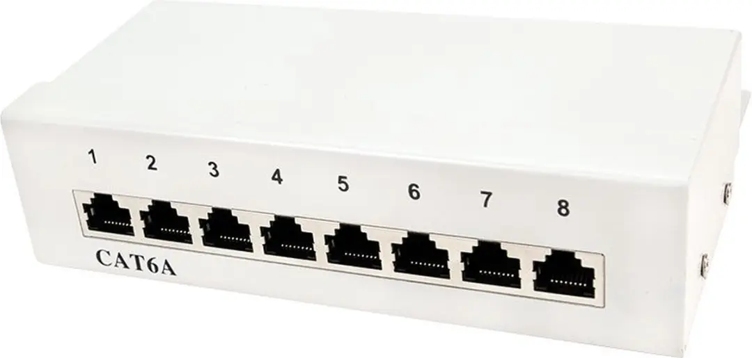 Logilink CAT6a Patch Panel 1U 8 Poorten - Grijs