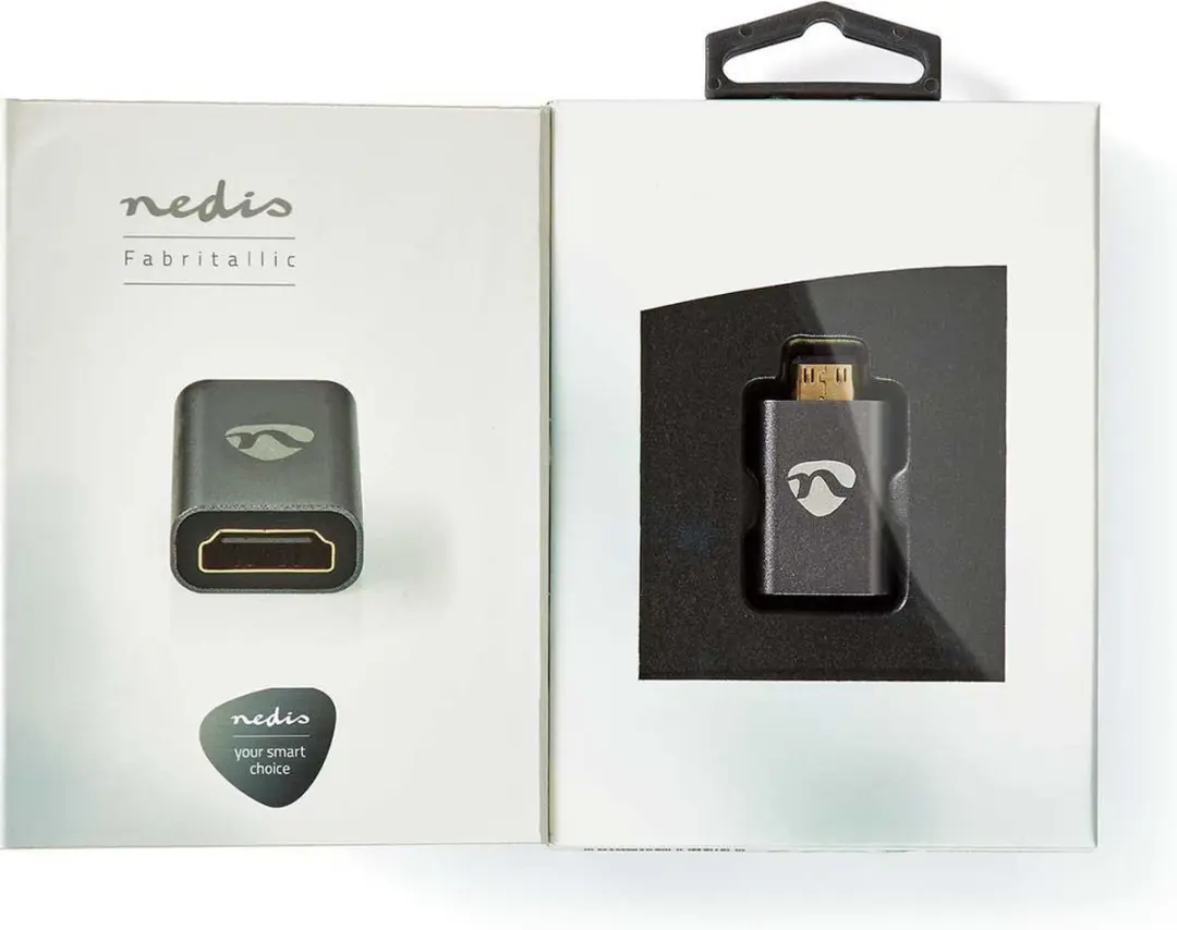 Nedis HDMI-Adapter CVTB34906GY - Verguld - Aluminium - Gun Metal Grijs - afbeelding 6 van 6
