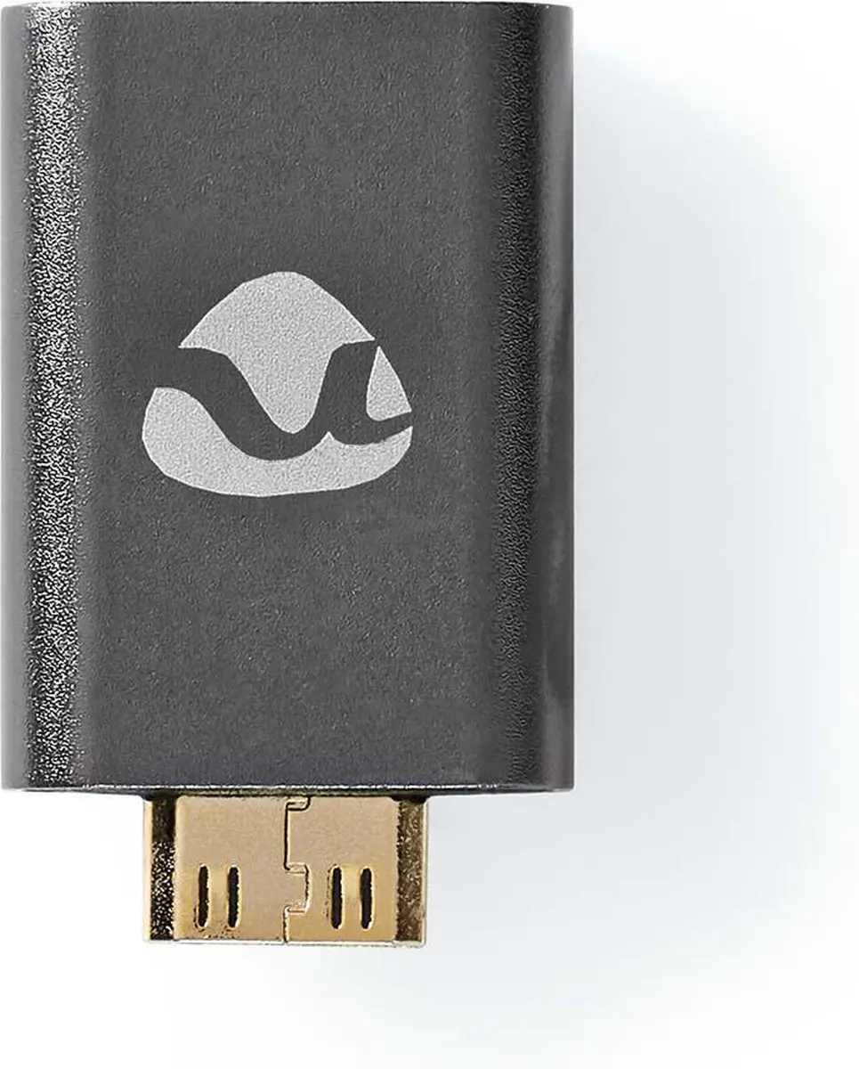 Nedis HDMI-Adapter CVTB34906GY - Verguld - Aluminium - Gun Metal Grijs