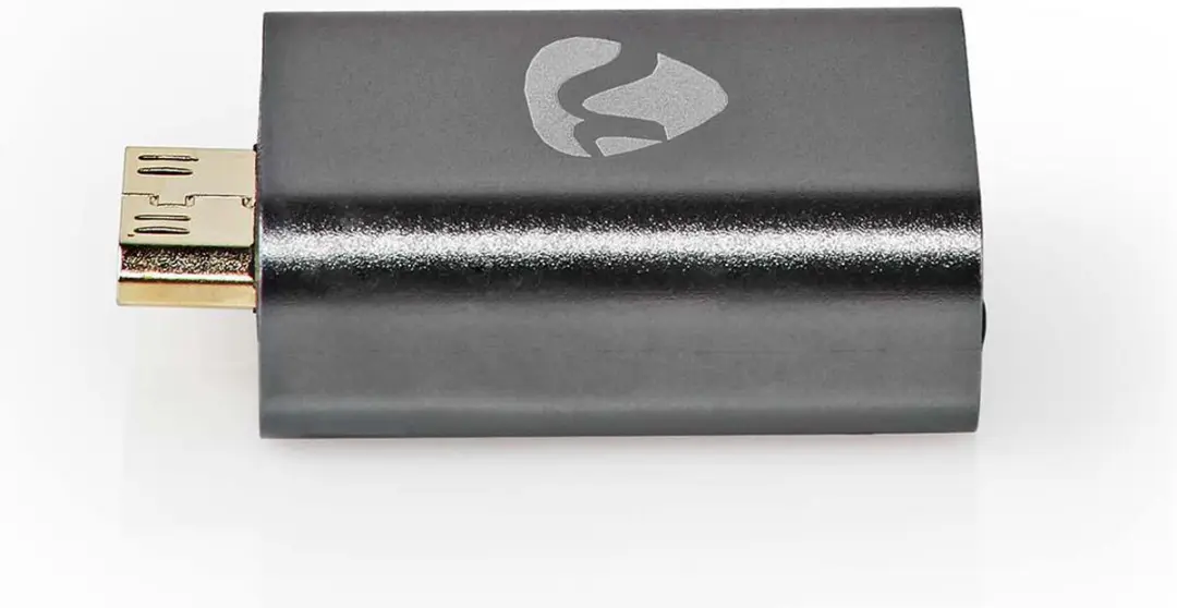 Nedis HDMI-Adapter CVTB34906GY - Verguld - Aluminium - Gun Metal Grijs