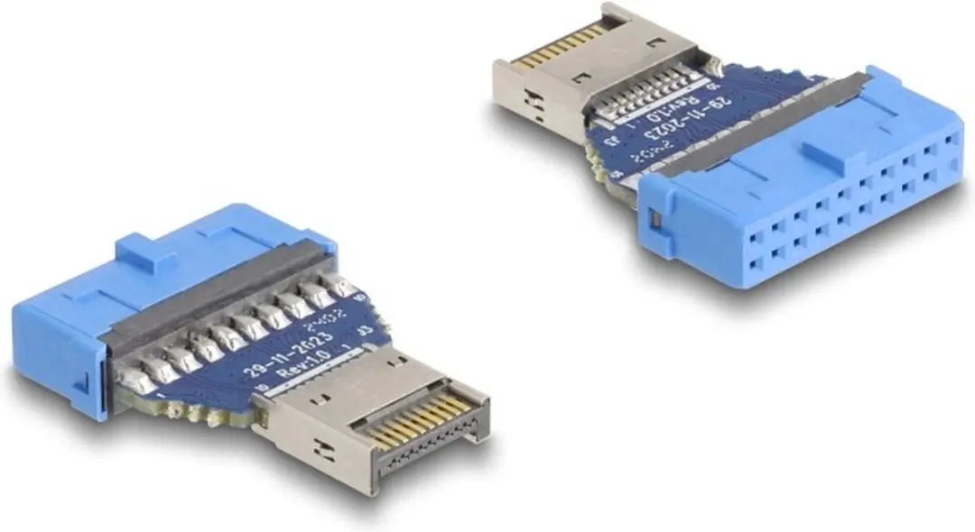 Delock USB 5Gbps Adapter Pin Header naar USB Type-E Key A - Blauw