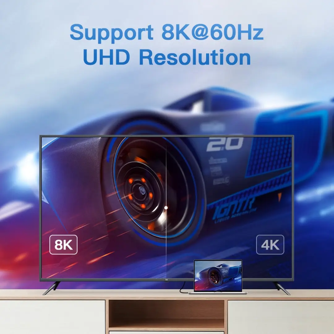 NÖRDIC USB4-454 USB-C Kabel Haaks 240W 8K 60Hz - 50cm - Grijs