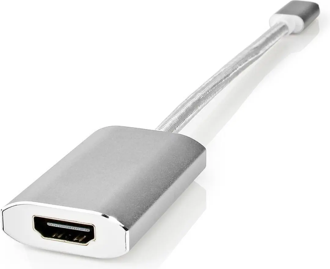 Nedis USB-C HDMI Adapter 4K@60Hz Power Delivery 20cm - Zilver - afbeelding 6 van 6