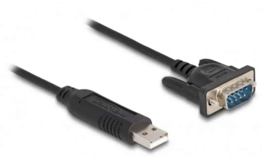 Delock USB 2.0 naar RS-232 Adapter D-Sub 9 M - FTDI - 50cm - Zwart