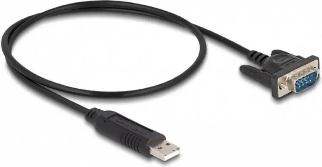Delock USB 2.0 naar RS-232 Adapter D-Sub 9 M - FTDI - 50cm - Zwart