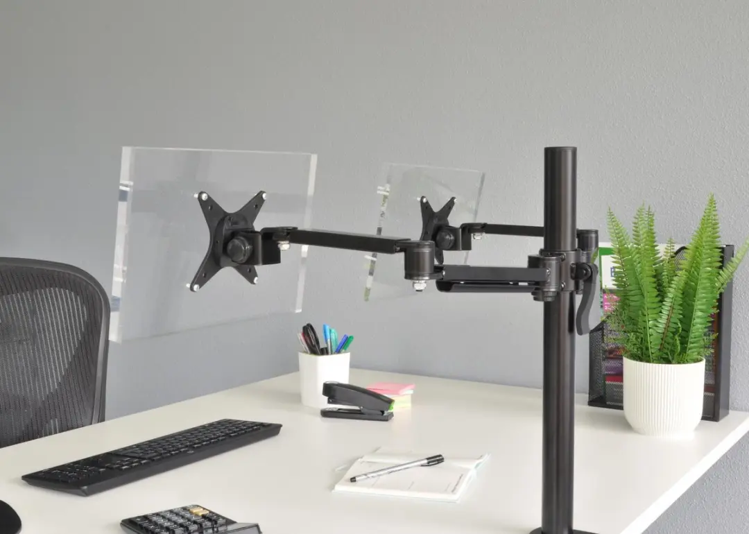 Desq Dubbele Monitorarm 1731 - 2 Schermen - Tot 20 kg - Zwart